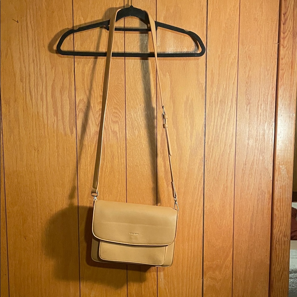 Tan adjustable strap purse